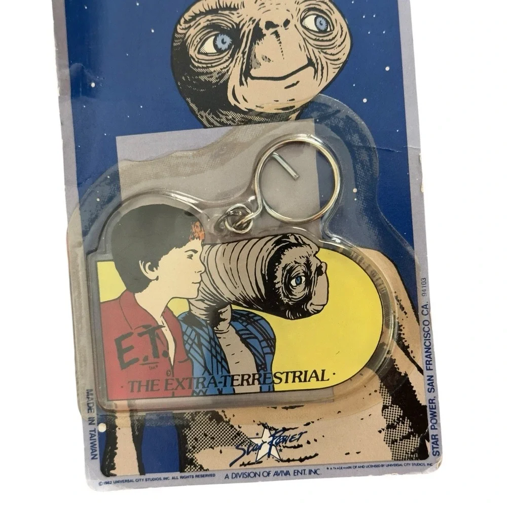 E.T. Keychain ~ The Extra Terrestrial Movie Universal Studios Vintage Key Ring